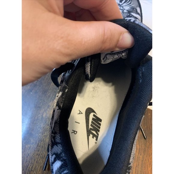 NIKE AIR MAX 1 GPX TROPICAL FLORAL BLACK WHITE DARK GREY Size 9684174-001 Worn 1 - Picture 10 of 11